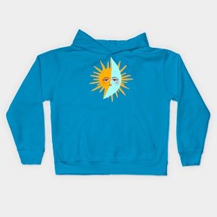 Celestial sun and moon Kids Hoodie